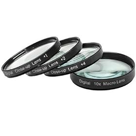 Coolpix 5400 5700 8700 - 52mm +1 +2 +4 +10 Close-Up Macro Filter Set with Pouch