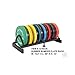 Solid Rubber Plates Set w/ Rack-(10,15,25,35,45) Color & (1.25,2.5,5) Steel Plates