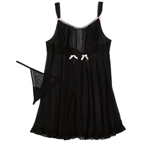 Buy Betsey Johnson Ladies Plus-Size Chiffon And Heirloom Lace Babydoll by var goTwisterProductImageStrings = new Object();goTwisterProductImageStrings['prodImageNotAvailTextNoColor'] = 