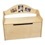 Gift Mark Natural Toy Chest /Bench with Photo Frames, Natural