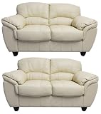 2+2 Seater San Marino Cream Leather Sofas Luxury Leather Sofas