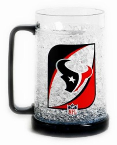 Houston Texans Freezer Mug - Set of Two Crystal Glasses