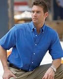Harriton Adult Short-Sleeve Oxford w/Stain Release