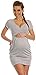 Happy Mama. Womens Maternity Jersey Tulip Dress Easy Breastfeeding 50% OFF. 806p