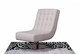 Diamond Sofa - Jazz Swivel Armless Tufted Chair in White