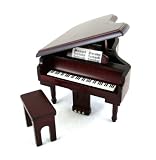 Dolls House Furniture Mahogany Musical Grand Piano 95A