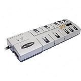 Cyberpower 1080 10-Outlet Surge Suppressor - 3600 Joules 15A RJ11/Coax EMI/RFI Right-angle