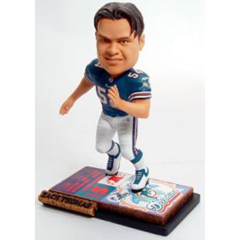 Miami Dolphins Zach Thomas Ticket Base Forever Collectibles Bobble Head (Quantity of 1)