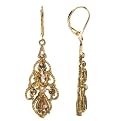 Filigree Drop Earring - Goldtone