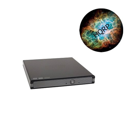 HQRP External USB 2.0 Slim CD / DVD-RW Drive (DVD Writer / Burner) (Black/Gray) for Apple Mac MacBook / MacBook Pro Laptop / Notebook + HQRP Mousepad