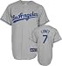 James Loney Jersey: Adult 2010 Majestic Road Grey Replica #7 Los Angeles Dodgers Jersey