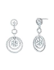 1.95ct 14k White Gold Diamond Fancy Earrings