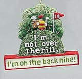 Funny Over The Hill Golf Christmas Ornament #W2005