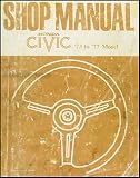 1973-1977 Honda Civic 1200 Repair Shop Manual Original