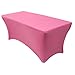 YOUR CHAIR COVERS Rectangular Spandex Table Covers 6ft Fitted Tablecloth Wedding Event Patio Decorations Elastic Fabric Stretch Tables Cover for 6 ft Folding Table (Fuchsia)
