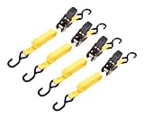 TEKTON 6223 15-Foot by 1-Inch Premium Ratchet Tie Downs, 4-Piece