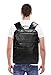 Vintage School Backpack Leather Book Bag College Daypack Black Fit 15'' Laptop
