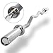 XMark Fitness 28mm Olympic EZ Curl Bar with Medium Knurling, Chrome Sleeves, Brass Bushings, 400 lb. Capacity, Excellent Quality XM-3675, (Shafts Available in Chrome or Black Manganese Phosphate)