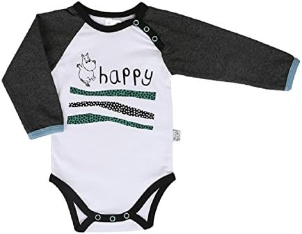 Moomin Happy - Baby - Boys - Girls - Romper - Bodysuit - Jumpsuit - Sleepsuit - Long Sleeves (68 - 9-12 month)
