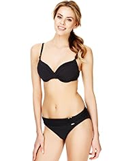 Autograph Pleated Underwired Push-Up Bikini Top