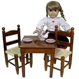 Country Square Kitchen Table with 2 Ladderback Chairs Perfect for 18