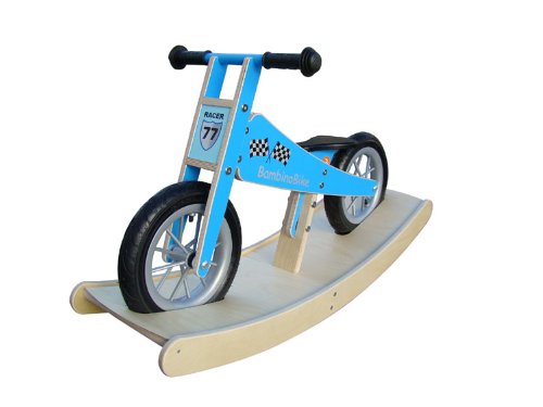 BambinoBike boy push bikes Children with rocker blue