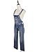 Anna-Kaci Womens Vintage Wash Straight Leg Denim Overalls With Pocket Bib