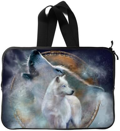 Dream Catcher Laptop Bag - Popular Dreamcatcher Wolf Notebook,Macbook Pro,Macbook Air Handle Laptop Sleeve Bags 13 13.3 inch Two Sides Designed