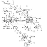 �_�C��(Daiwa) �g���C�\ 2500LBD �p�[�c:�n���h��(���iNo.072) 1H2:638