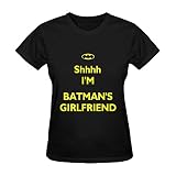 Shhhh I'm Batman's Girlfriend Funny Women Ladies Short Sleeve T-Shirt Tee