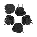 GreatGadgets 9388-2 UK to EU Travel Adapter Black (5 Pack)