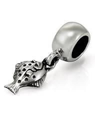 Sterling Silver Ohm Halibut Bead Charm AAA003