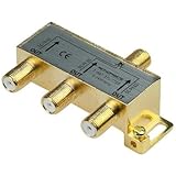 Monoprice 110014 PREMIUM 3-Way Coax Cable Splitter F-Type Screw for Video VCR Cable TV Antenna (110014)