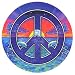 Dolphin-themed Peace Window Sticker (Translucent) 4.5 Inch Round Image