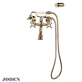 【JODEN】クラシックテレフォンシャワーCH（ブラス） 浴室（バス・シャワー）用ヨーロピアン壁付混合栓 クラシック水栓 2PCVSG