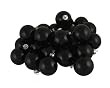 Club Pack of 48 Shiny Black Glass Ball Christmas Ornaments 2" (50mm)
