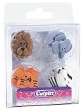 Edible Jungle Animal Faces Cupcake Cake Decorations (1 dz)