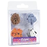 Edible Jungle Animal Faces Cupcake Cake Decorations (1 dz)