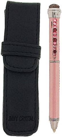 Jimmy Crystal Metallic Pale Pink Swarovski Pen with Capacitive Touch Screen Stylus, in Presentation Pouch