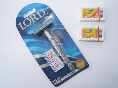 Lord Premium Safety Razor Model LP1822L aka L6 & 10 Shark Super Chrome Blades
