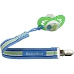 Booginhead Pacifier Holder, Blue/Green/White