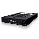 ICY DOCK MB448SR-B 2.5 SATA Aluminum Removable Internal Hard Drive enclosure, Mobile Rack for 3.5 Floppy Slot - Black