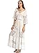 Milumia Women's Bohemian V Neck Lace Splicing Maxi Dress