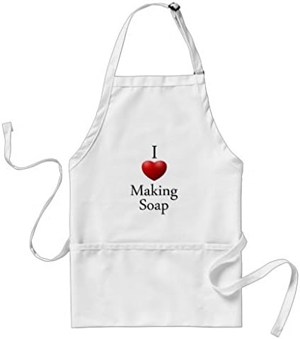 joyday I Love Making Soap Adult Apron with Adjustable Strap for Home or Professional Kitchen