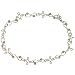 18kt Gold Over Sterling Silver Twist And Cross Bead Anklet 9in