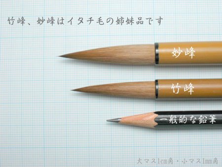 Cover image : 毛筆 中筆 妙峰(いたち毛)/かな条幅・半紙6～8字楷行書