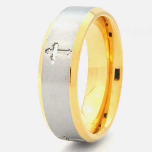 New 7 mm Titanium Ring, Custom Cross Jewelry, Men's & Womens Christian Band