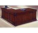 Chocolate Patina Finish Executive Right "L" Desk Chocolate Patina Finish