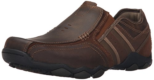 Skechers USA Men's Diameter Zinroy Slip-On Loafer, Dark Brown, 6.5 2E US