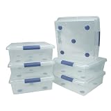  : Iris Stor-n-Slide Set of 6 Square Totes